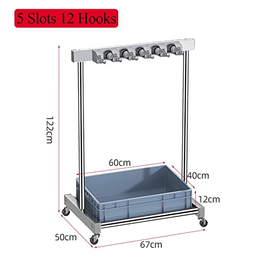 Support de balai haut de gamme chariot utilitaire mobile en acier