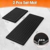 TranquilRelax 2-Piece Anti-Fatigue Kitchen Mats, Cushioned Non-Slip Waterproof Sink & Stove Floor Mats, Comfortable Standing Rug Set for Kitchen, Laundry & Entryway Black #1