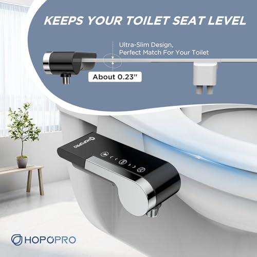 HOPOPRO Bidet Attachment for Toilet, Non-Electric Bidet Ultra-Slim Dual Nozzle (Feminine/Rear Wash), Cold Water Bidets Sprayer for Existing Toilets with Adjustable Pressure Control 1-Min Install by HOPOPRO - Image 6