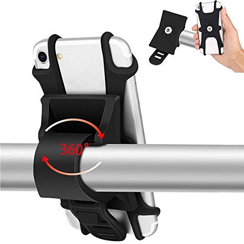 Soporte Movil Bici [2020 Diseño Desmontable], Toolove Bicicleta Soporte de Teléfono 360° Rotación, Anti Vibración Prevención, Soporte Universal Manillar de Silicona para 4.5-6.5 Inch Smartphones
