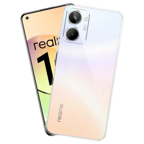 Image of COVERBLACK Rubber Back Cover for Realme RMX3630 / Realme 10 4G - Transparent