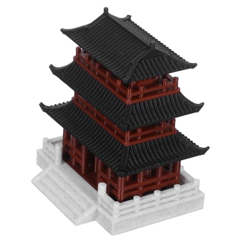 GALPADA Miniature Chinese Pavilion Ornament Vintage Micro Landscape Building for Garden Decorations Aquarium Decor and Desktop Display with Detailed Craftsmanship