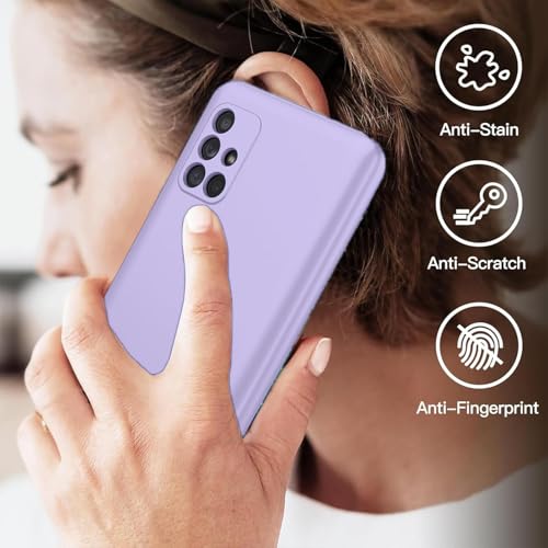 Image of DIZORO Liquid Silicone Soft Back Cover Case Designed for Samsung Galaxy M51 (Purple)