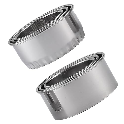 HOLIDYOYO 6Pcs Stainless Steel Dumpling Wrapper Molds Set Food Grade Kitchen Cutters for Effortless Wonton and Ravioli Dough Pressing Comfortable Use and Stable Design