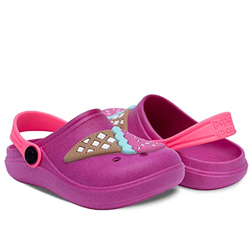 Kit com duas Sandalia Babuche Feminino Infantil Menina Calce Fácil (27/28, 12.39 Rosa Pink e 12.31 R