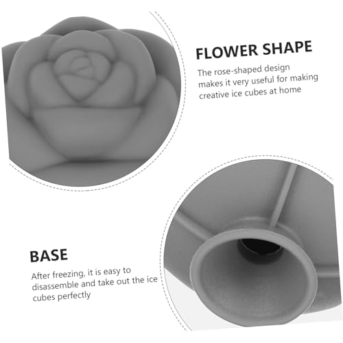 Molde de Silicona para Cubos de Hielo Flor de Rosa 3 Piezas miniatura 7