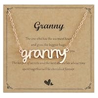Kivosliviz Colar de vovó para mulheres de netos, netas, presentes de feliz aniversário para vovó