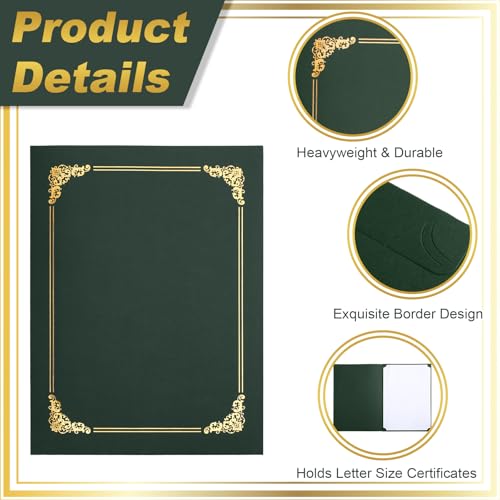 image for Fainne 120 Packs Certificate Holders Bulk, Diploma Covers Gold Foil Bo