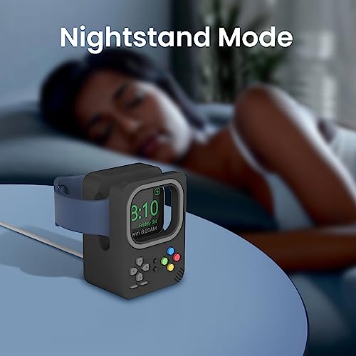 Delidigi Charger Stand Compatible with Apple Watch Ultra SE2 Series 8 7 6 SE 5 4 3 2 1 (49mm, 45mm, 44mm, 42mm, 41mm, 40mm, 38mm) Silicone Charging Holder Dock - Image 7