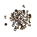 Produktbild Craftelier - Packung mit 50 Mini-Ösen Ideal für Kartenherstellung, Scrapbooking | Gültig für verschiedene Materialien | Ungefähre Größe Innendurchmesser 3 mm und Außendurchmesser 5 mm - Bronze Vintage