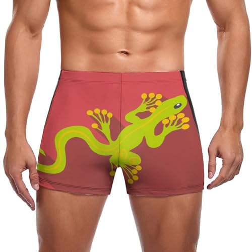 Maillot de bain gecko vert pour homme : votre short de bain court pour les vacances au soleil