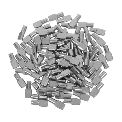 HAMPPLIES 100個棚支えピン 透明防滑托盤ブラケット クローゼット用棚受け具 耐久性のあるアイアン製 キッチン家具 書棚向け安定サポート