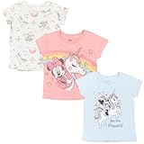Disney Minnie Mouse Infant Baby Girls 3 Pack T-Shirts Pink/White/Blue 18 Months