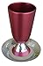 Yair Emanuel Anodized Aluminum Kiddush Cup with Hammered Silver Plate - Maroon Color (CUK-3)