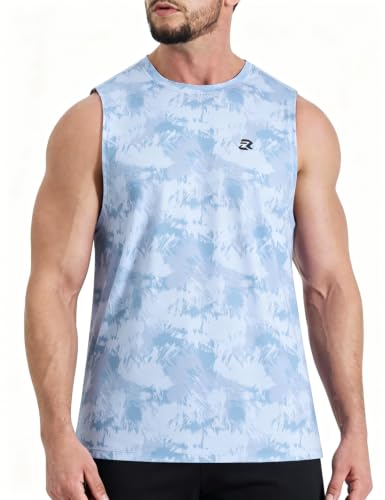 EZRUN Men's UPF 50+ Quick Dry Tank Top Workout Sleeveless Shirt