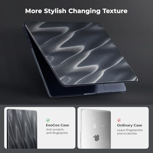 Image of EooCoo Case Compatible for New Apple MacBook Pro 14 inch M5 2026 2025-2021 M4 M3 M2 M1,A3427 A3426 A3434 A3112 A3185 A3401 A2918 A2992 A2779 A2442 Pro /Max,Laptop Plastic Hard Shell Cover,Black Curtain