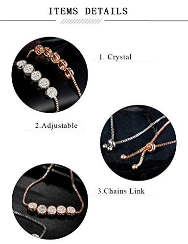 Image of Shining Diva Fashion Full Crystal Charm Stylish Gold Plated Charm Bracelet for Women