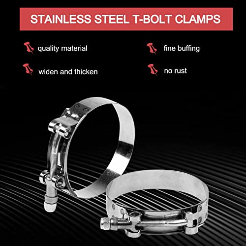 10PCS 70mm 78mm Stainless Steel TBolt Clamps Turbo Intake