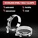 10PCS 44mm - 51mm Stainless Steel T-Bolt Clamps Turbo Intake Intercooler Clamp for 1-1/2