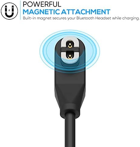 2 Pack 3.3FT Magnetic Charging Cable for AfterShokz Aeropex AS800 & OpenComm ASC100SG & Shokz OpenRun Pro/ OPENRUN PRO Mini/Bone Conduction Headphones,Replacement USB Charger Cord for AfterShokz