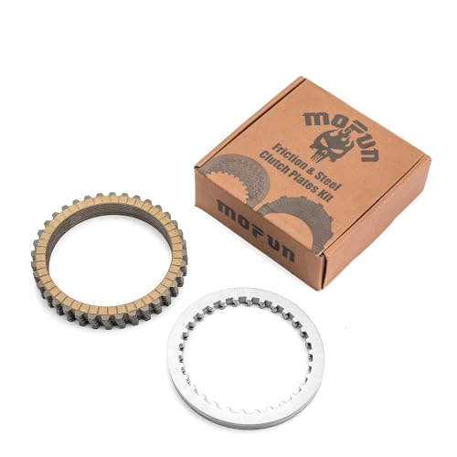Image of Mofun Friction Steel Clutch Disc Kit Compatible with Harley Sportster XL 1991-2022 Big Twin Touring Softail Dyna FXR 1990-1997 Evolution 1994-1997 Buell All Models 91-2002 Big Twin Clutch Plates