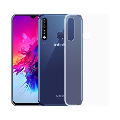 Image of Case Creation New Infinix Hot 8 Premium Imported 0.3mm Crystal Clear Totu Silicone Transparent Flexible Soft Corner Protection with TPU Slim Back Case Color Cover for Infinix Hot 8