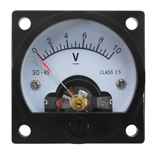 Compteur analogique de tension DC 100V carré SO45-V pour panneau