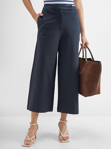Image of Tokyo Talkies Wide Leg Relaxed fit Cullotes |Ultra Soft, Elasticated, High Waist, Wrinkle Free Trousers |All Day Wear