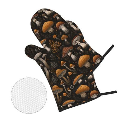Gants de cuisine et maniques feuille de champignon avec boucle de suspension - 3