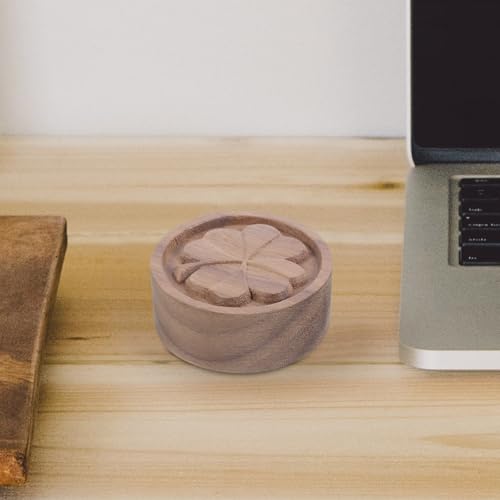 Difusor aromático eléctrico de madera circular marrón miniatura 4