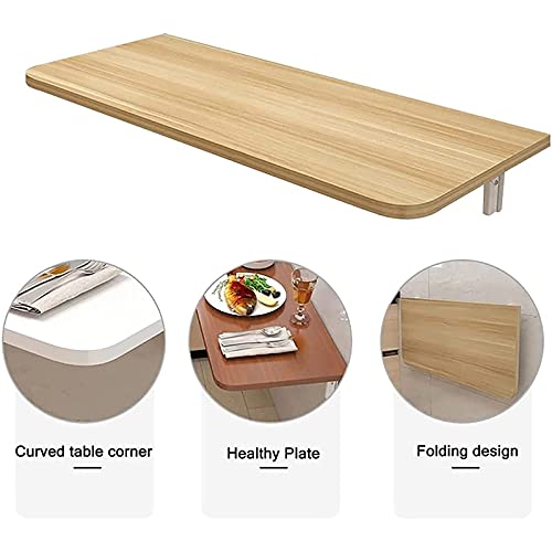 Table murale en bois pliante avec double support pour cuisine - 7