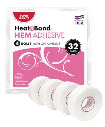 HeatnBond Rolos De Fita Adesiva Para Bainha, Superpesada, 32 Jardas (3/4 Pol. X 8 Jardas Cada), Bran