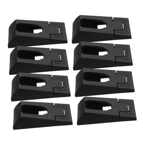 LABRIMP 8 Piezas Base De Varilla De Ropa Ropero Soporte De Barra De Cortina Soportes De Varilla De Armario Perchero para Colgar Ropa Black