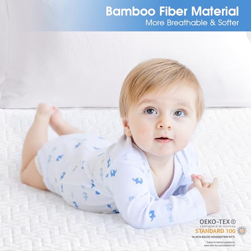 Hanherry 100% Waterproof Mattress Protector Twin Size, Mattress Cover 3D Air Fabric Cooling Mattress Pad Cover Smooth Soft Breathable Noiseless, 8''-21'' Deep Pocket