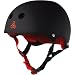 Triple Eight Sweatsaver Liner Skateboarding Helmet, Black Rubber w/ Red, Medium