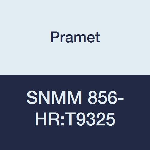 SNMM 856-HR:T9325 Carbide Indexable Turning Insert, Steel (P25), Single Sided Negative, 1.00" I.C., 5/16" Thick, 0.094" Radius, CVD, DOC=.197"-.551", 90 Degree Square, Black (Pack of 10)