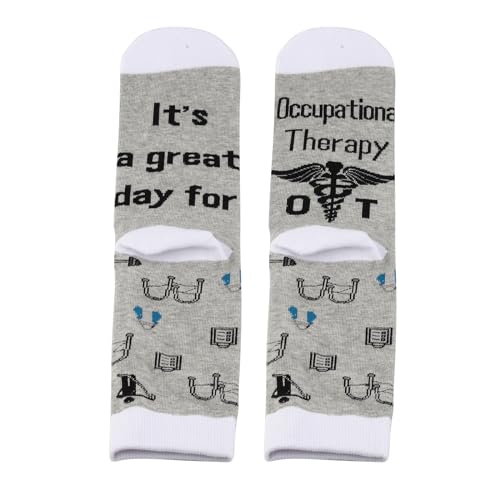 PXTIDY 2 Pairs Occupational Therapy Socks - OT Student & Therapist Gift2