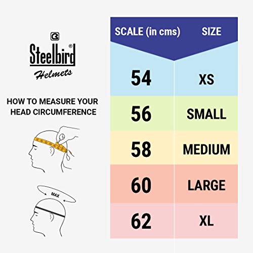 Image of Steelbird SB-39 Jolt 7Wings Classic Full Face Helmet (Large 600 MM, White with Plain Visor)