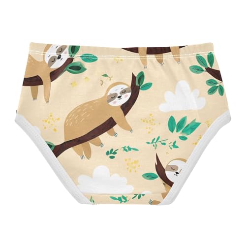 Girls Underwear Toddlers 2t Cotton Girl Panties Cute Bright Underpants Briefs Cute Cartoon Sloths Tree2