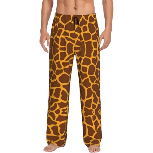 Pantalon de pyjama homme imprimé girafe idéal pour les week-ends cocooning avec poches