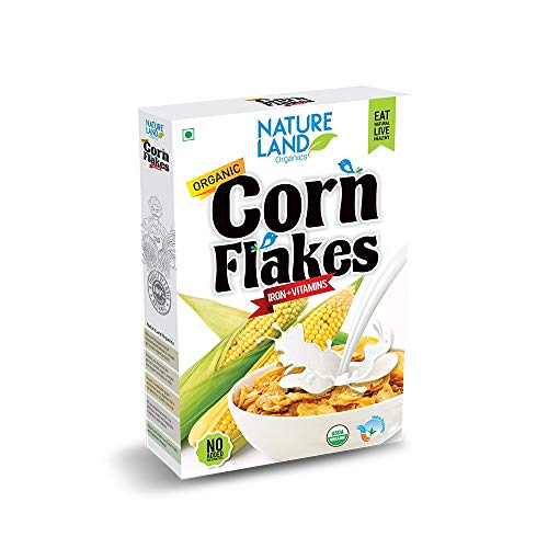 Image of Natureland Organics Corn Flakes 200 Gm - Organic Healthy Flakes