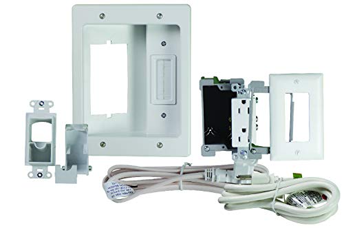 Legrand, Home Office & Theater, In Wall TV Power Kit, White, 6ft Length, HT22U2WHR6