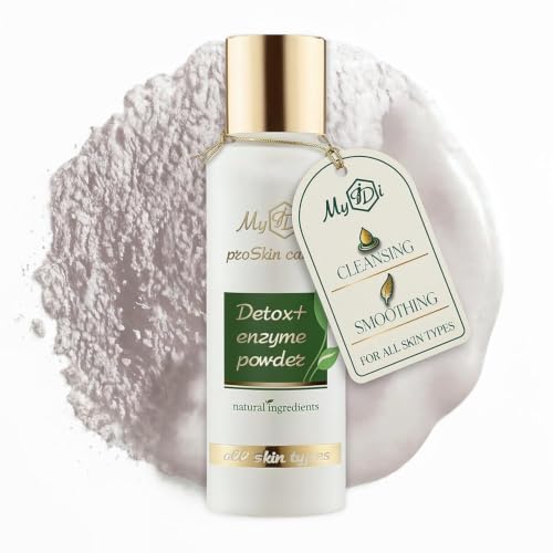 Enzyme Powder Cleanser – Facial Exfoliating Face Wash with Papaya Enzyme (Papain), Vitamin C &amp; Q10 – Gentle Powder-to-Mousse Exfoliator for Smooth, Radiant Skin – Vegan – 2.1 oz