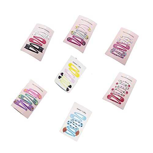 42 Pièces Épingles à Cheveux Mignonnes de Modèle de Bande Dessinée Épingle à Cheveux Goutte D'eau Pinces à Cheveux de Fruits D'animaux pour Les Tout-Petits Enfants Filles Cover