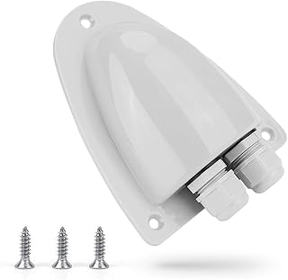 BougeRV ABS Solar Double Cable Entry Gland Box Waterproof Weatherproof Fits for All Cable Types 2mmÃ‚² to 6mmÃ‚² for Solar Project on RV Camper Van Travel Trailer Boat Cabin