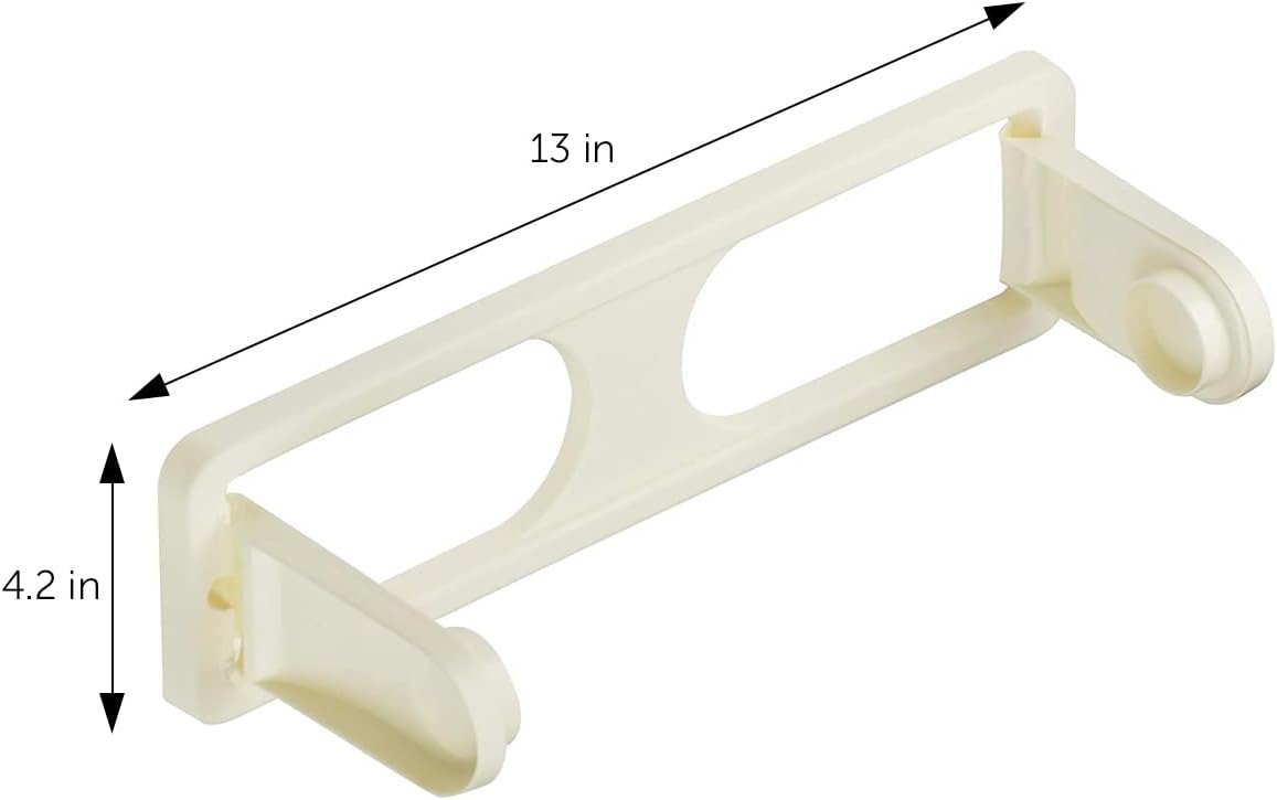 DecorRack Wall Mount Paper Towel Holder for Kitchen and Bath, Flexible Shatterproof -BPA Free- Plastic, Vertical or Horizontal Mount, Under Cabinet Folding Dispenser (Cream)