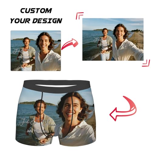 Custom Underwear Boxers for Men with Photo Personalized Boxers with Face on Them Customized Gift for Boyfriend Husband3