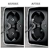 SINGARO Car Cup Coaster, 4PCS Universal Non-Slip Cup Holders Embedded in Ornaments Coaster, Car Interior Accessories, Black #5