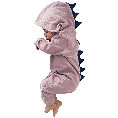 DRESHOW BQUBO Baby Cartoon Onesies Dinosaur Romper Long Sleeve One-Piece Jumpsuit