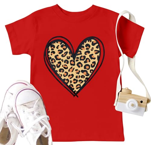 Image of LAZYCHILD Kids Valentine Shirt Girls Valentines Day Shirts Heart Graphic Long Sleeve Striped Tee Tops 5-14 Years